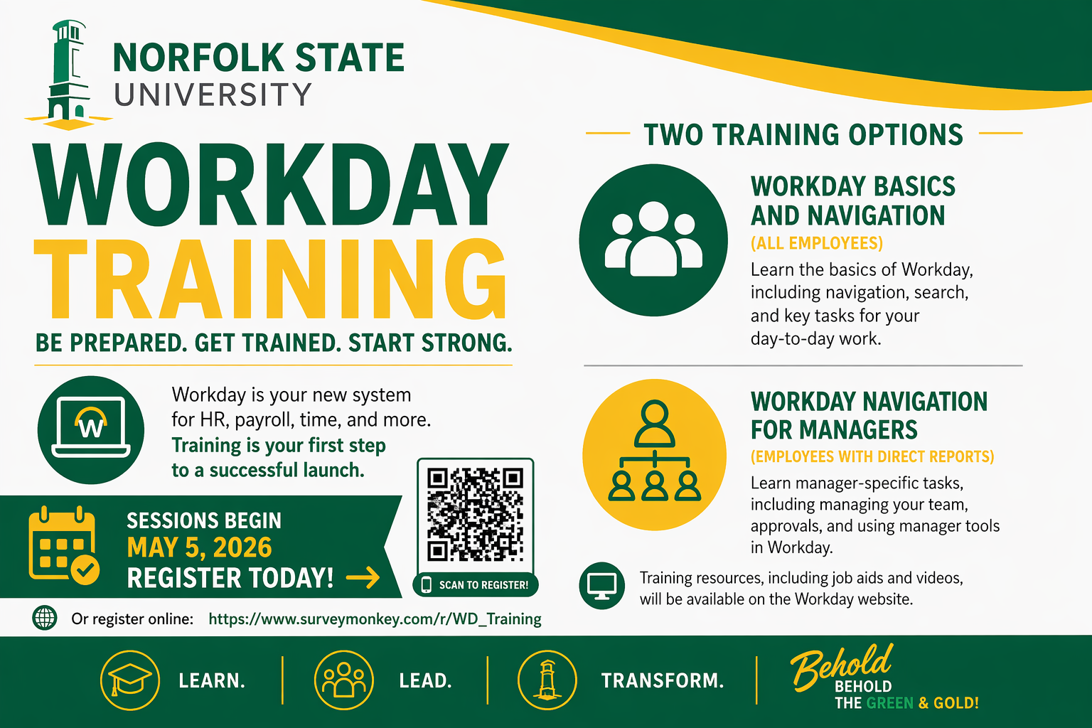 workday traing flyer